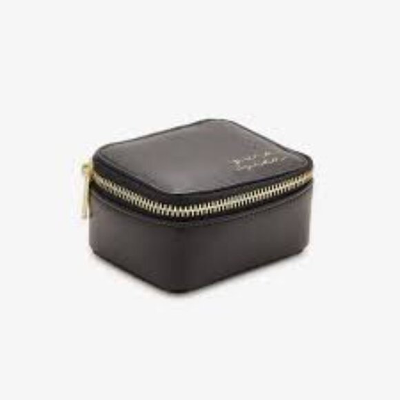 NWT - Mini Faux Leather Jewelry Case (Black) - Picture 5 of 6